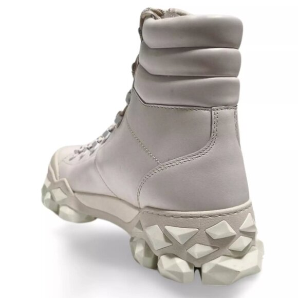 Jimmy Choo Diamond x Hike/F White Leather Hiking Combat Boots (0457) main image 10